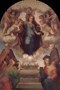 Andrea del Sarto Angel around Virgin Mary painting